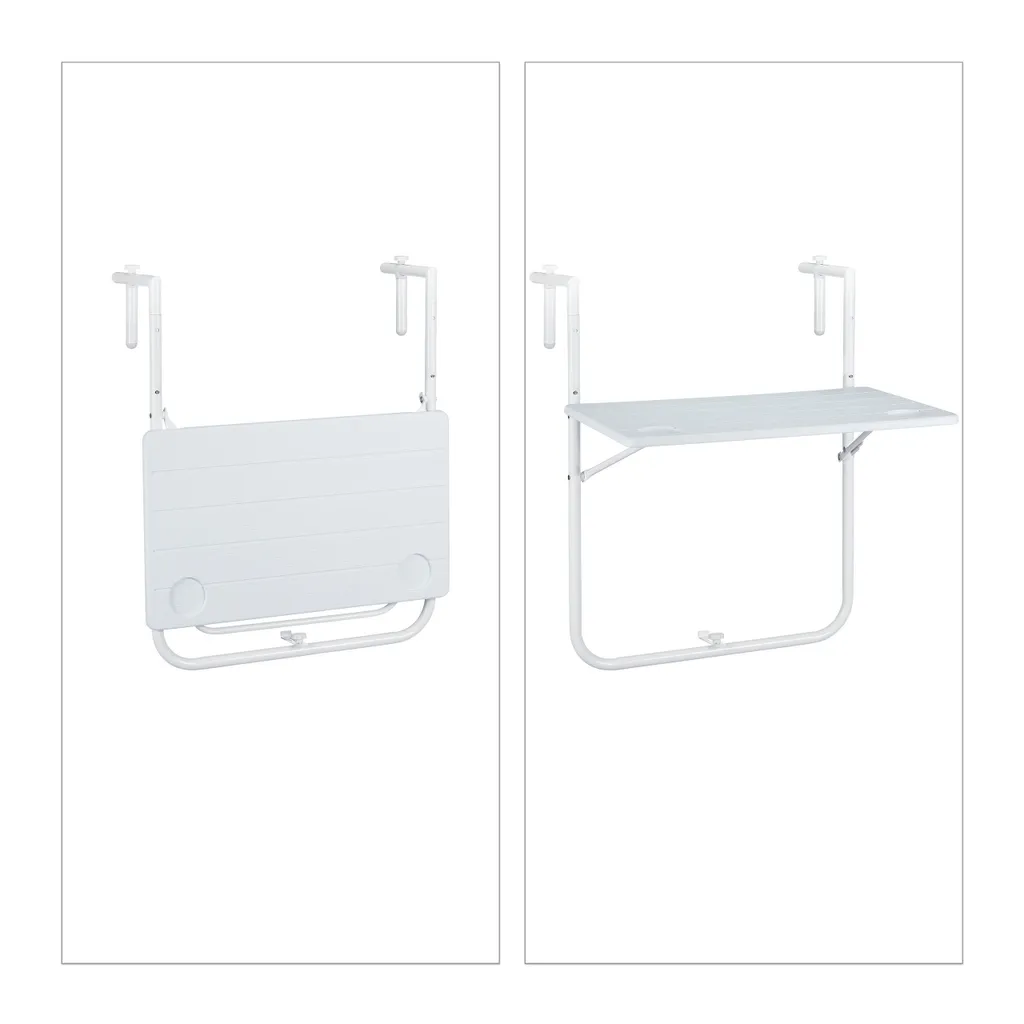 Table Suspendue Balcon Gain de Place : Solution Pliable Aspect Bois - 6