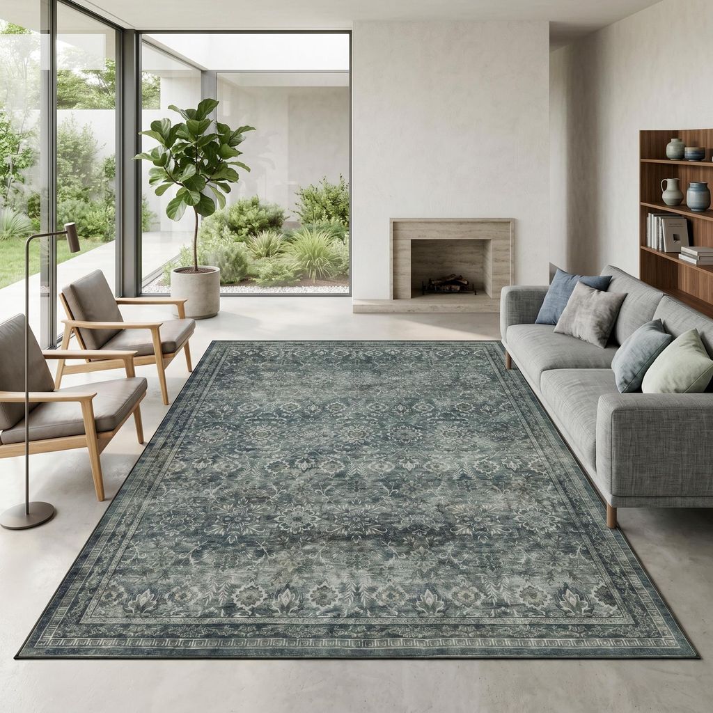 Homebyhome, pratelný koberec ve vintage stylu, krátký vlas, Obrázek produktu 