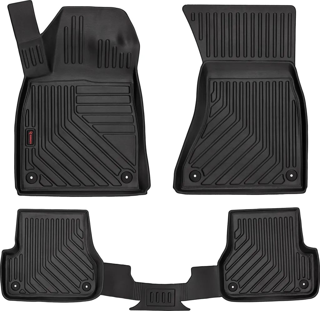 tappetini in gomma 3D per auto - set di tappetini per auto - tappetini in gomma per tutte le stagioni - tappetini per auto antiscivolo e impermeabili - adatti per Audi A6 (C7) (2011-2018)