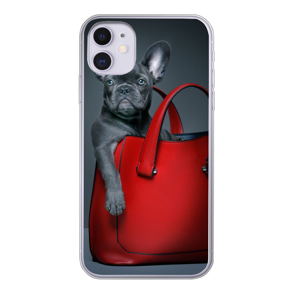 MuchoWow Handyhülle Schutzhülle Hülle für iPhone 11 Hund - Lustig - Tasche - Kinder - Jungen - Mädchen - Kinder Silikon Softcase Handy Hüll...