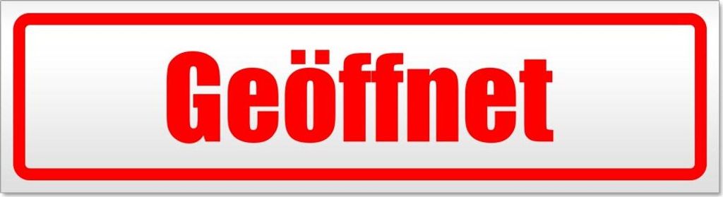 Geöffnet Magnetschild Schild magnetisch