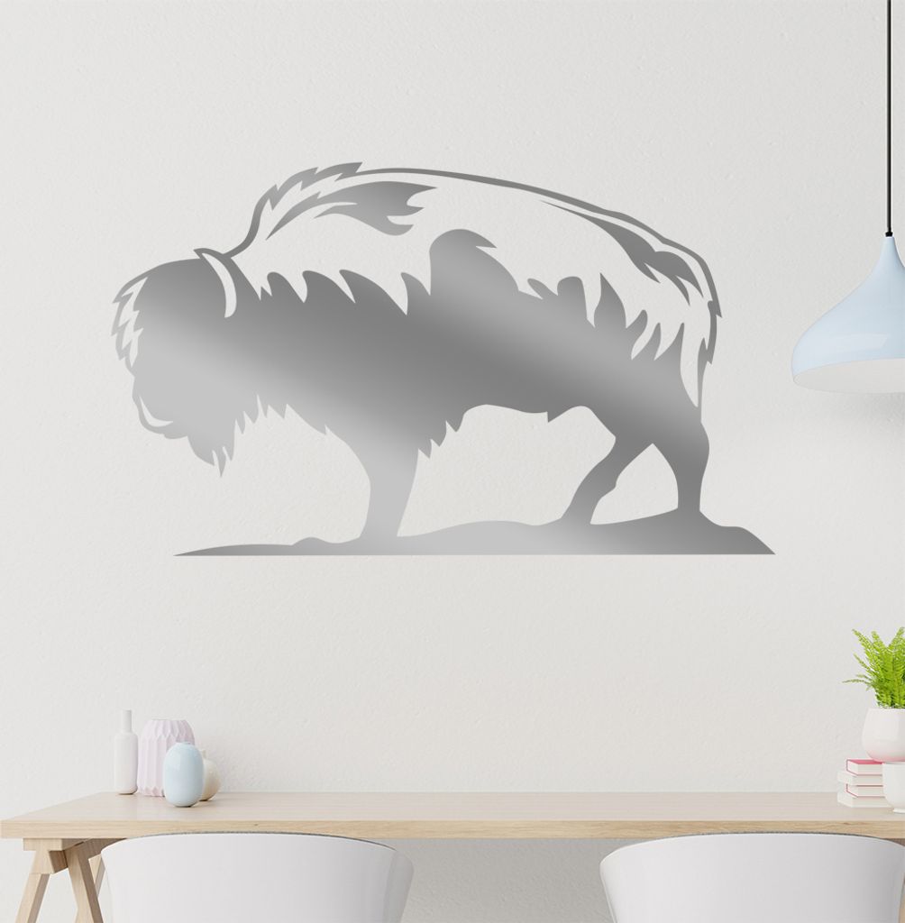 Büffel Wandtattoo in 6 Größen - Wandaufkleber Wall Sticker - Dekoration, Küche, Wohnzimmer, Schlafzimmer, Badezimmer