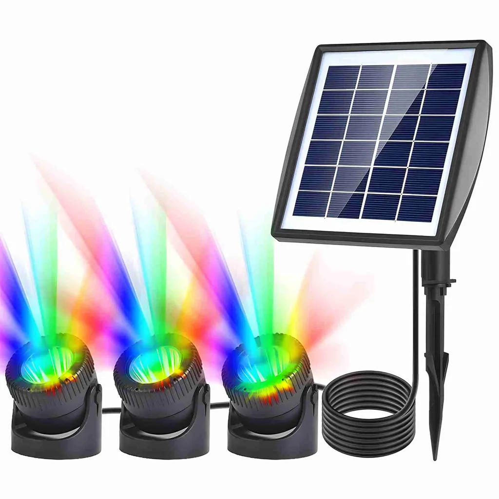Éclairage paysager LED solaire lot de 4 bornes lumineuses pour allée et parc