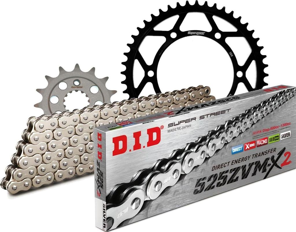 DID Kit Stahl Kompatibel mit Honda Transalp 650 00-07 15-48-118 DID525ZVM-X2 (S&S) Niet
