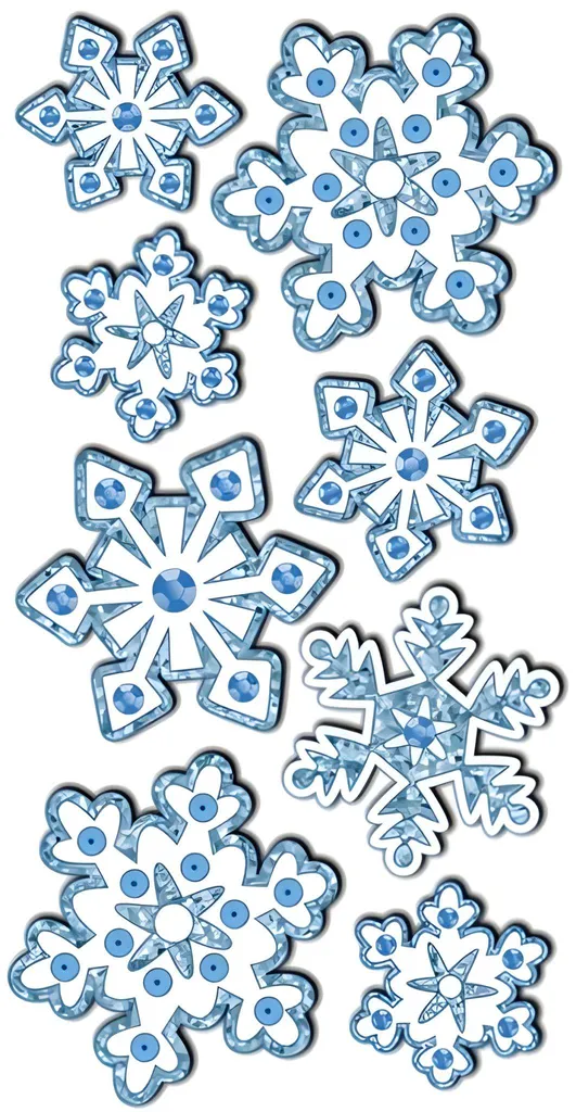 Décorer facilement vos albums sans colle : Stickers Cristaux de Glace