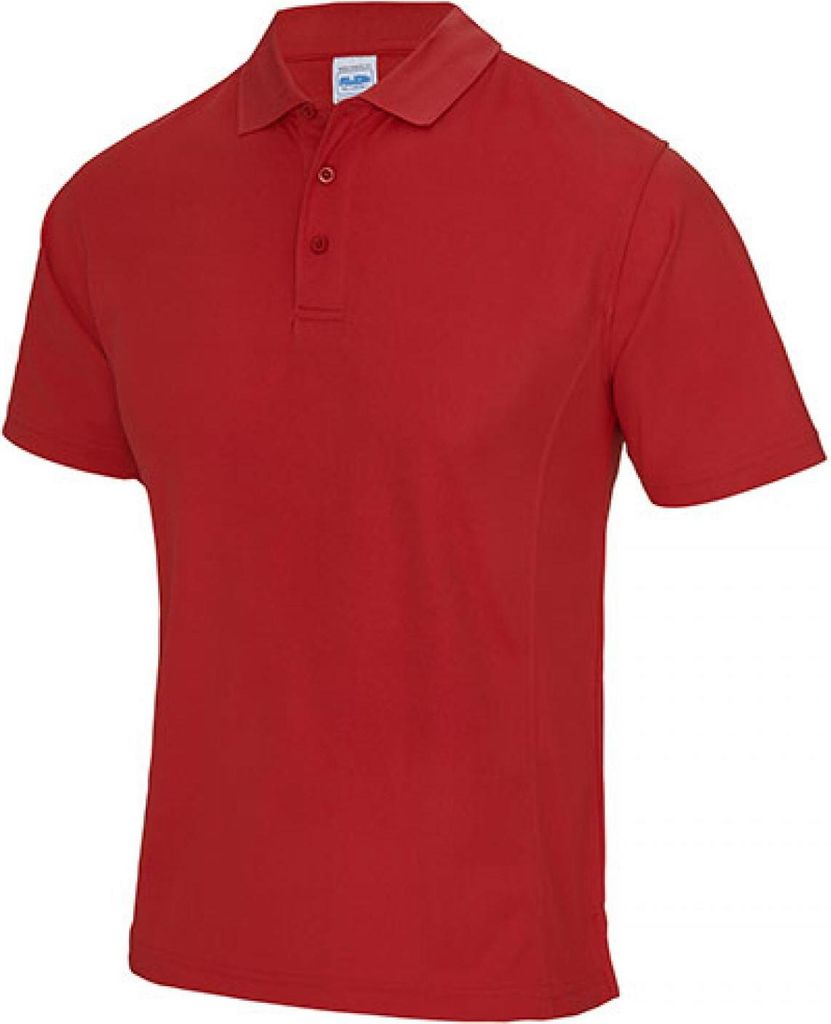 Just Cool JC041 | SuperCool Performance Sport Poloshirt + SuperCool-Material - Farbe: Fire Red - Größe: S