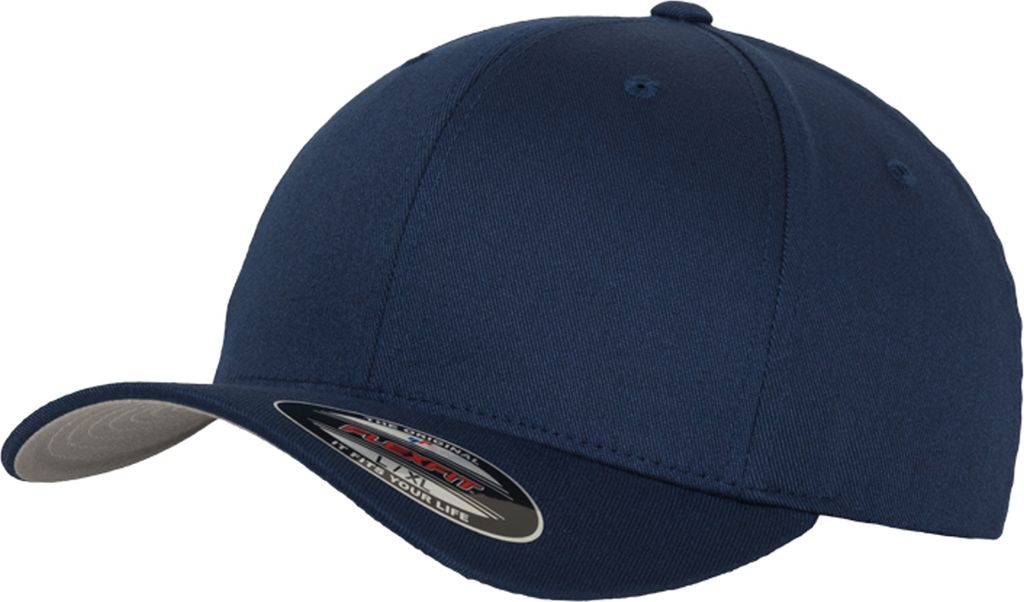 FLEXFIT 6277 | Wooly Combed Cap / Kappe / Mütze / Hut Stabile Front - Farbe: Navy - Größe: L/XL