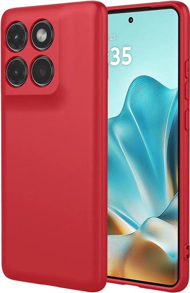 Custodia Motorola Edge 60 Silicone Phonesta Soft Silk Rosso - Qualità