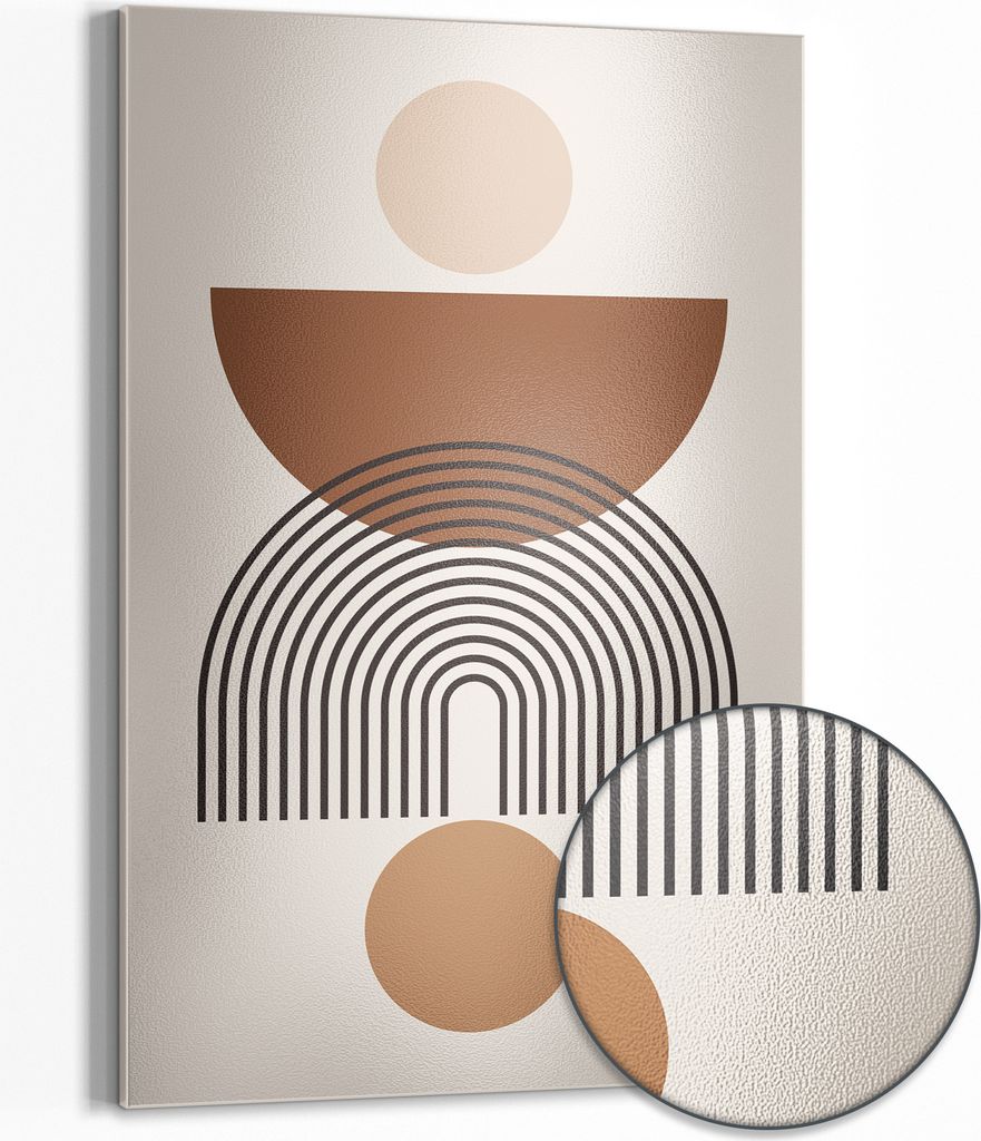 DEQOART Magnettafel Metall 40x60 cm 'Geometrische Ruhe' Whiteboard Pinnwand Büro