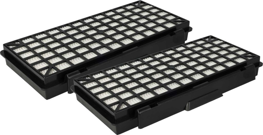 vhbw 2x Staubsaugerfilter kompatibel mit Siemens VSZ6122502, VSZ6122504, VSZ 61225, VSZ61240, VSZ 61240 Staubsauger - HEPA-Filter Schwarz Weiß