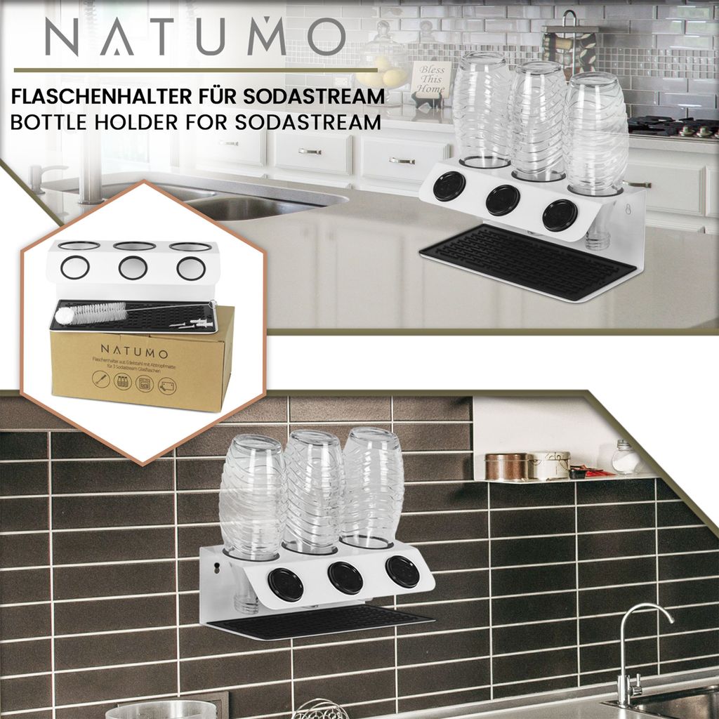 NATUMO® Flaschenhalter für SodaStream, 3er Flaschenständer Produktbild 7