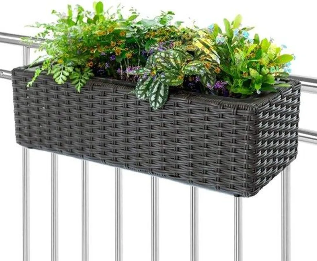 Jardinière aspect rouillé durable 54 cm anti-décoloration UV jardin