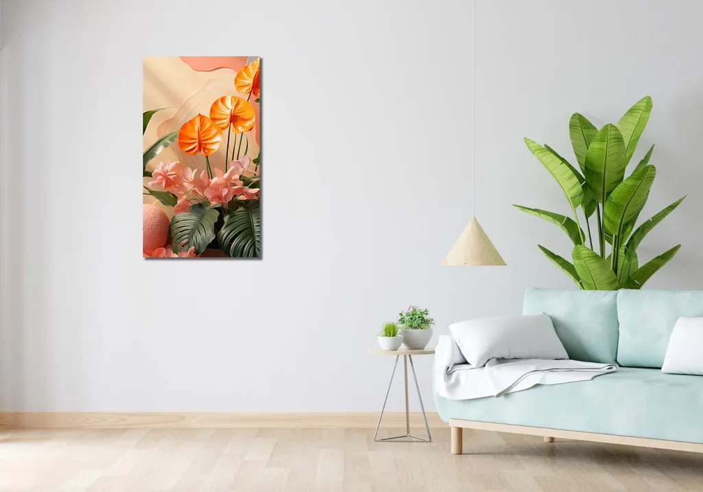 Quadro 50x90cm Paradiso arancione - 2