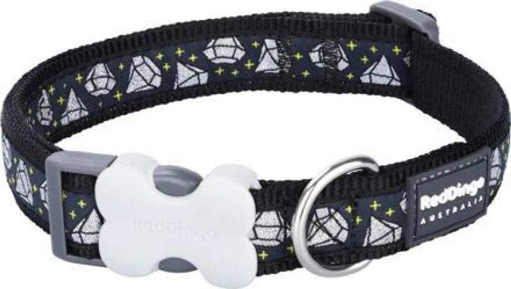 Collare RD 15 mm x 24-36 cm - Nero diamante