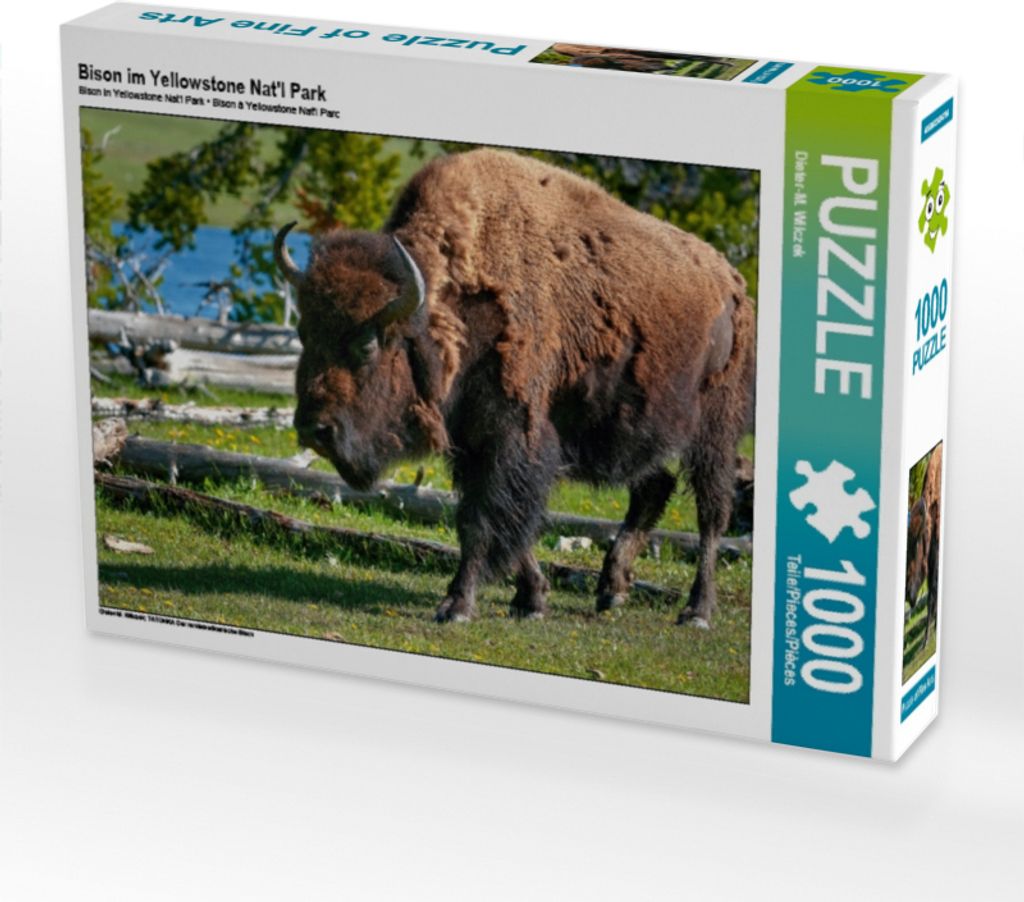 Calvendo Bison im Yellowstone Nat'l Park 1000 Teile Puzzle quer 640x480mm, Wilczek Dieter-M.; 7321092