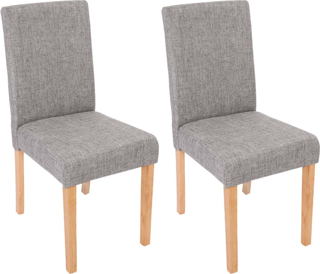 Jídelní židle Litta šedá látka (SET 2 ks) - Světle hnědá Obrázek produktu 