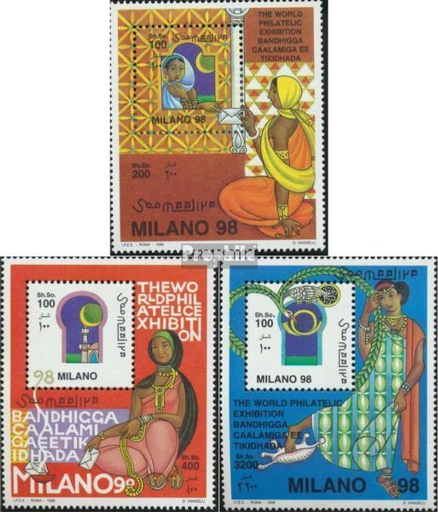 Briefmarken Somalia 1998 Mi 688-690 (kompl.Ausg.) postfrisch Internationale Briefmarkenausstellung