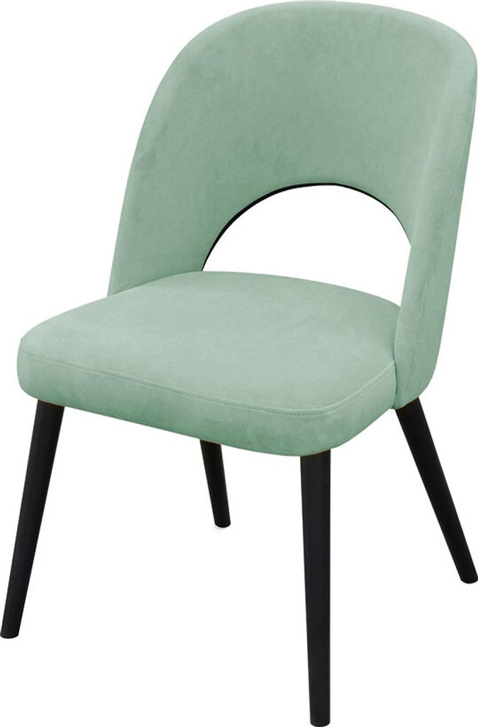 MIRJAN24 Stuhl K84, Elegante Wohnzimmerstühle, Polsterstuhl, Komfortable Stuhl mit Holzkonstruktion (Farbe: Magic Velvet 2227, Füße: Schwarz)