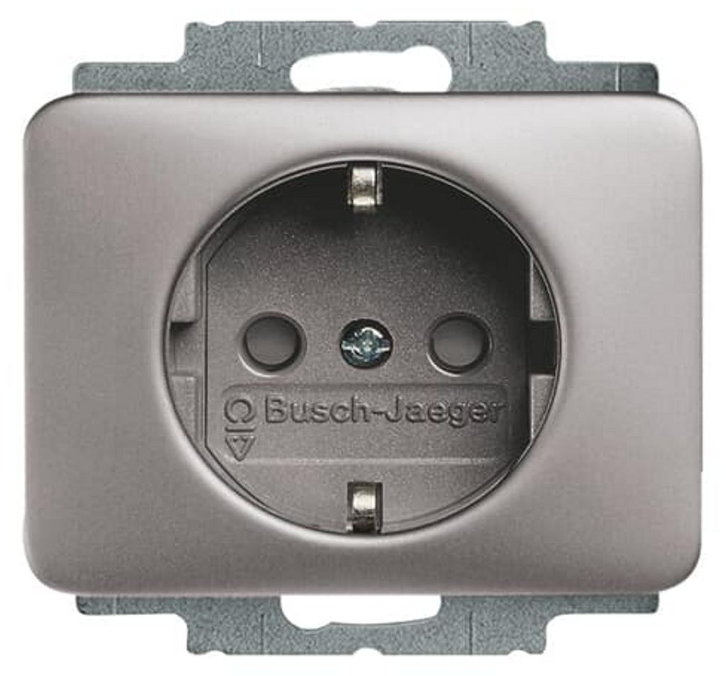 Busch-Jaeger 2013-0-4458, CEE 7/3, 2P+E, Platin, 250 V, 16 Produktbild 