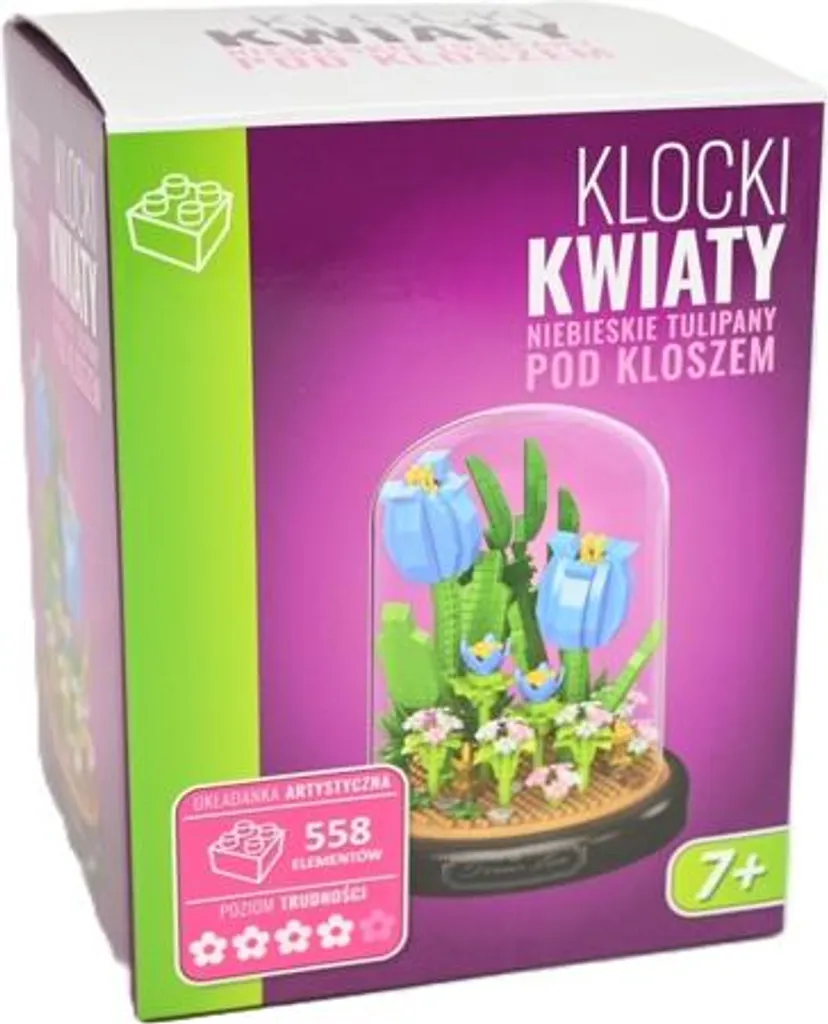ARTYK 176487 Blocs de Construction Tulipes Bleues avec Cloche Design