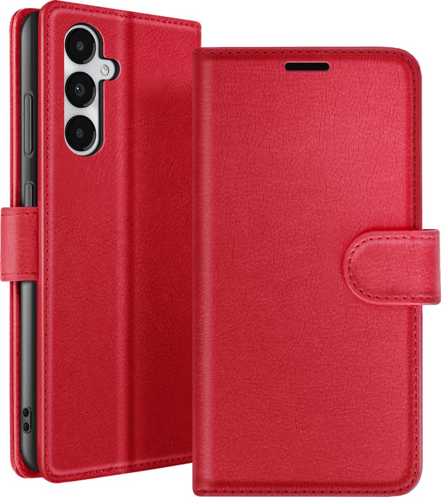 Zanaé, Portemonnaie Etui Galaxy A05s Mit Magnetverschluss Und Standfunktion, Rot