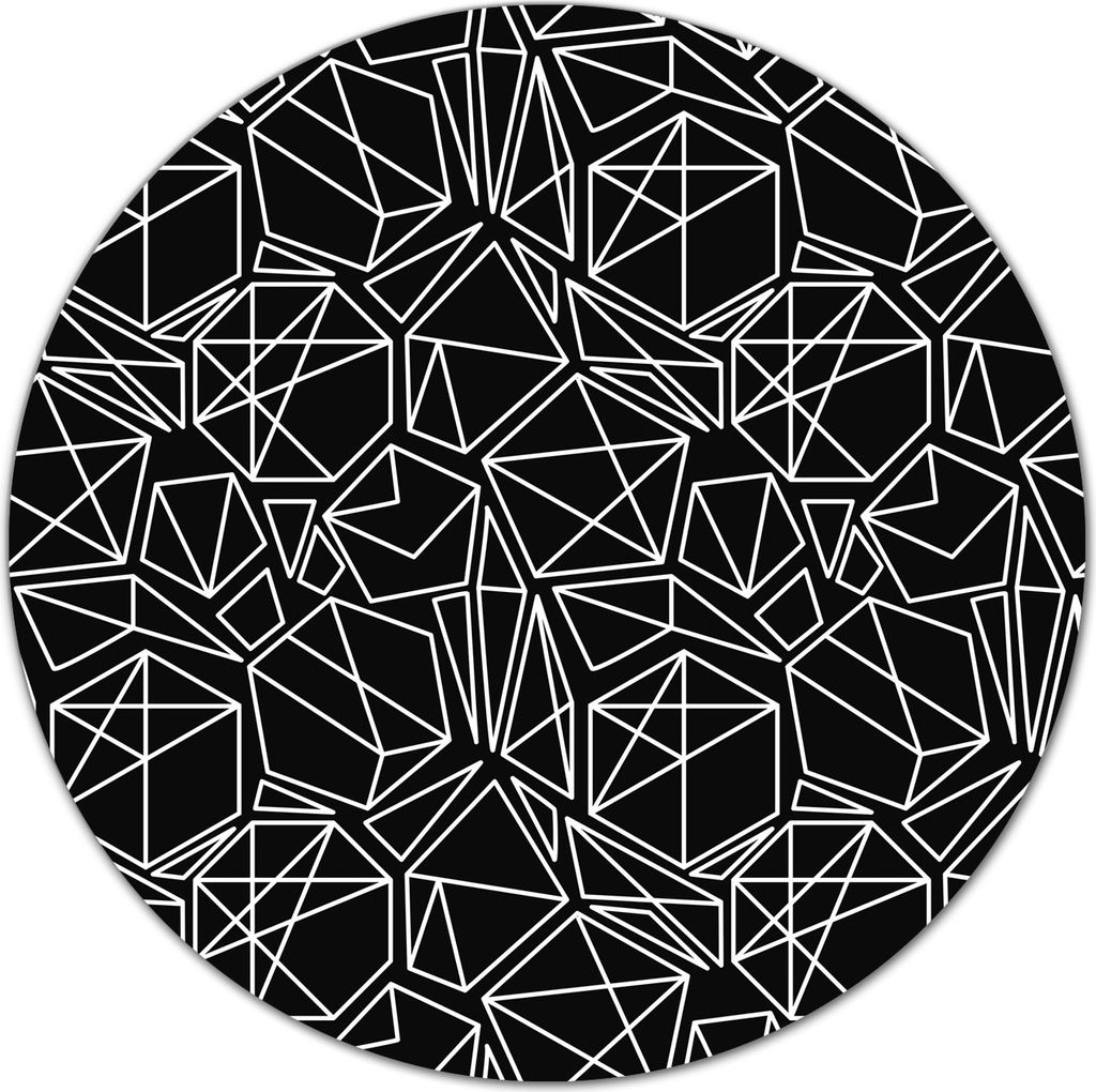Glas-Herdabdeckplatte Glaskeramikkochfeld-Abdeckung Schneideplatten - 40 cm - weiß geometrisches