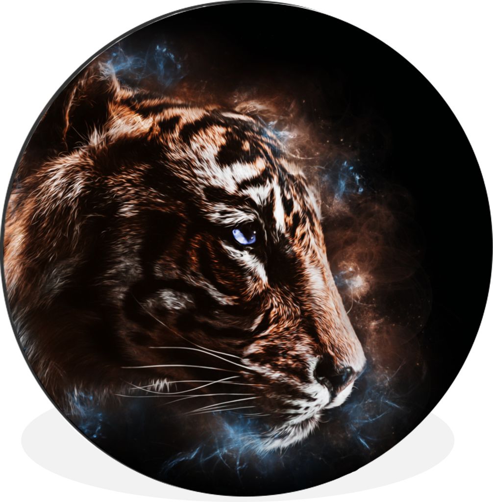 MuchoWow - Wand Bild - Wohnzimmer - Runde Bilder - Alubilder - Kunst für zu Hause - Aluminium - Wanddekoration