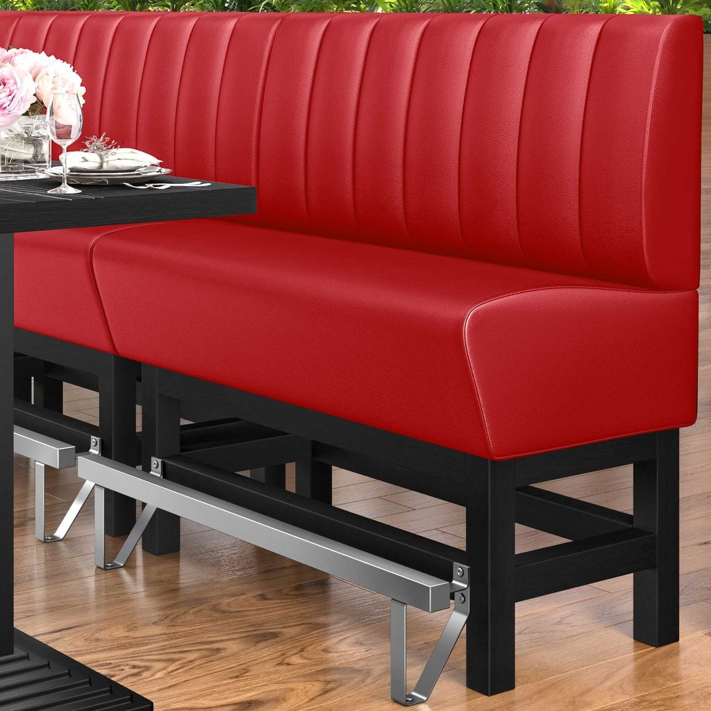 MIAMI | Gastro Hochbank | B:H 160 x 133 cm | Rot | Gestreift | Leder | Bistro Hochbank, Thekenbank