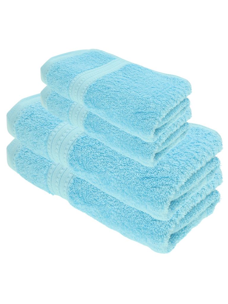 Julie Julsen BIO Duschtuch-Set 4 tlg. 2 Dusch- 2 Handtücher Hellblau