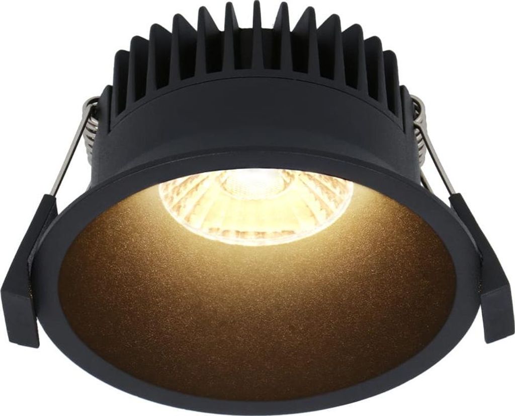 hoftronic LED Einbaustrahler 10W 900lm 2700K IP44 Schwarz