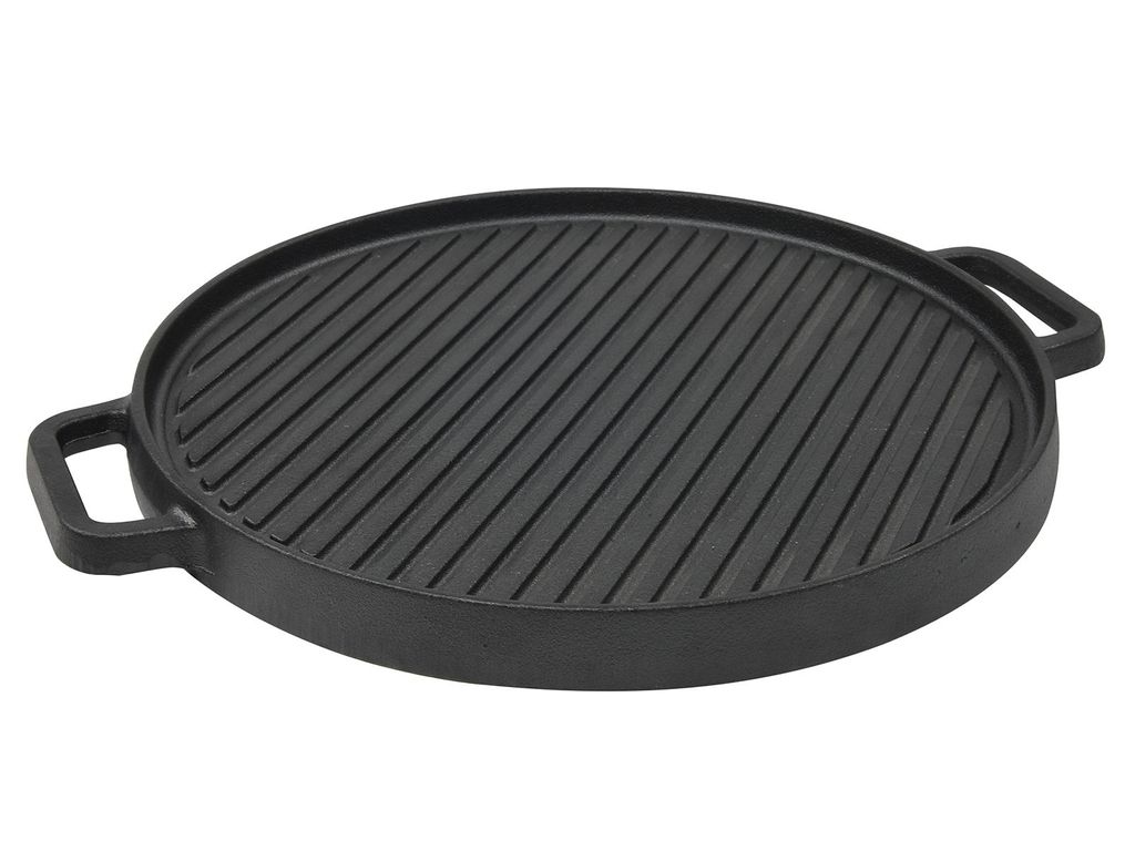1.08 Piastra grill in ghisa Ø 30 cm con 2 maniglie Immagine del prodotto 