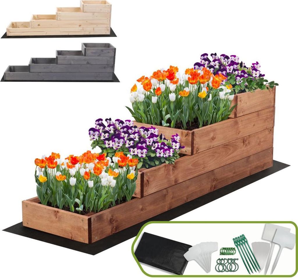 MODO24 Hochbeet Holz, Pflanzkasten, Massivholz, Kiefer, Produktbild 