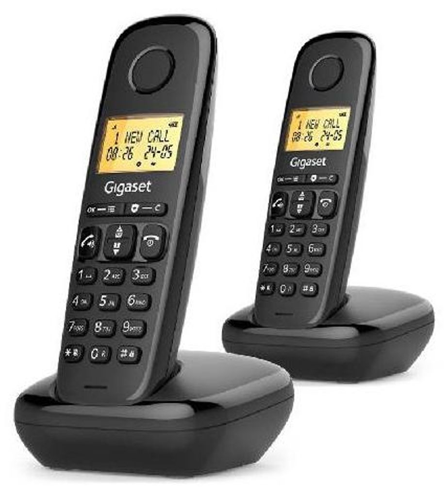 Gigaset Start 100 Duo Schnurloses DECT-Telefon Freisprecheinrichtung Schwarz