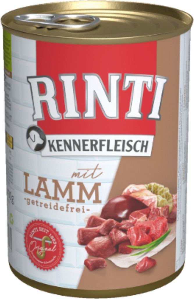 RINTI Kennerfleisch Lamb - Nassfutter für Hunde - 400g