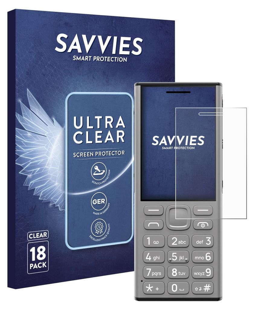 18x Für Nokia 130 Music Schutzfolie Savvies Displayschutz Display Schutz Folie Klar Transparent