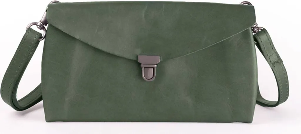 Sac Bandoulière Idéal pour Sorties et Soirées Cuir Vert Sapin