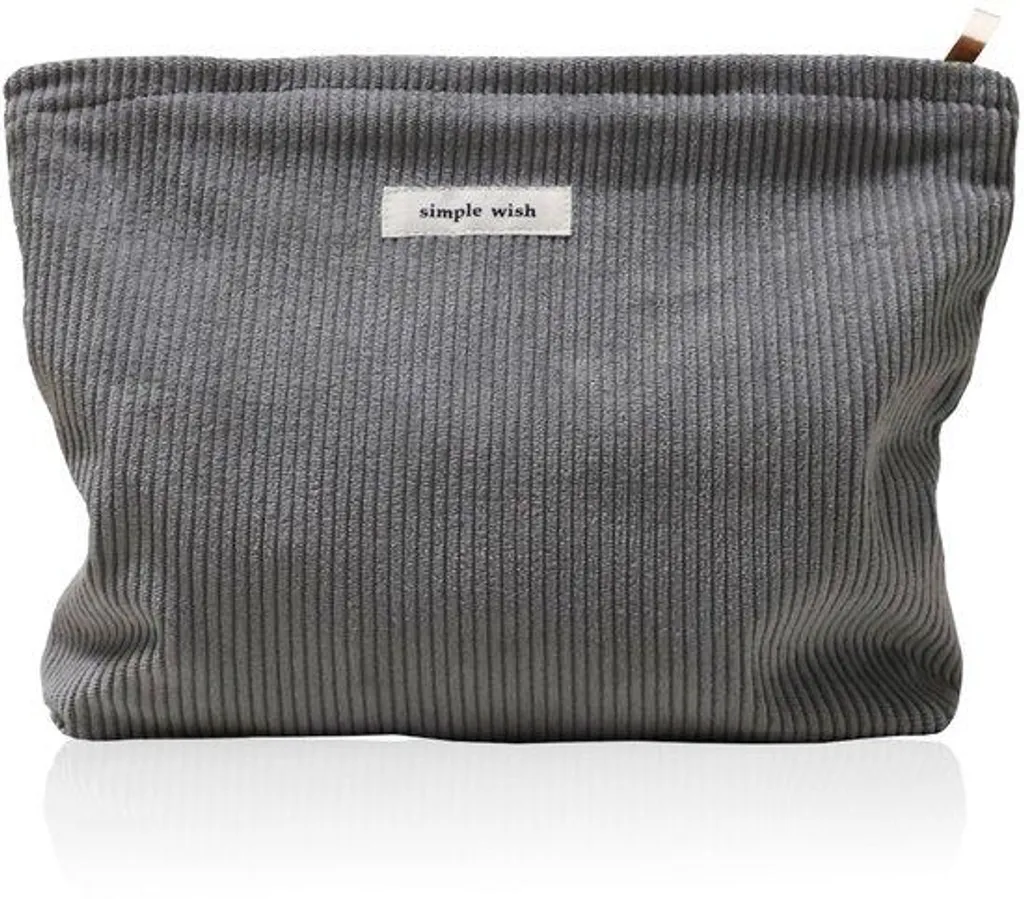Sac à dos en velours côtelé gris rétro - Format cabine pour voyage