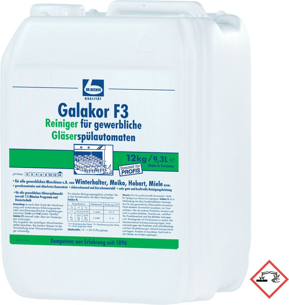 Dr. Becher Galakor F3 Reiniger für gewerbliche Produktbild 