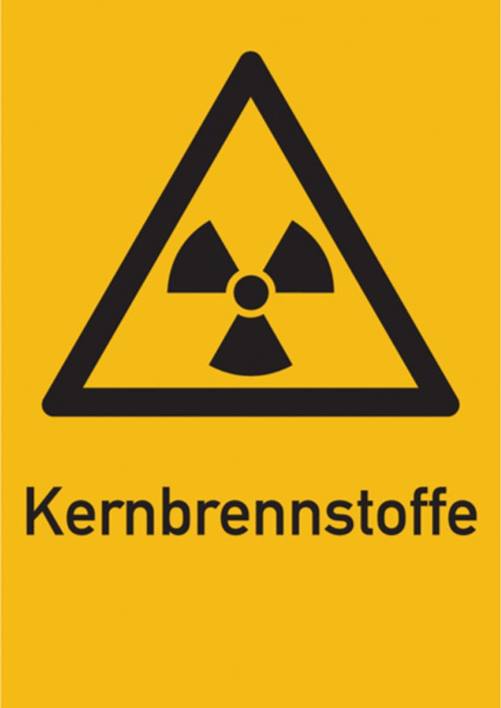 Dreifke Warnschild, Kernbrennstoffe (WS 130) | Folie selbstklebend | 148x210...