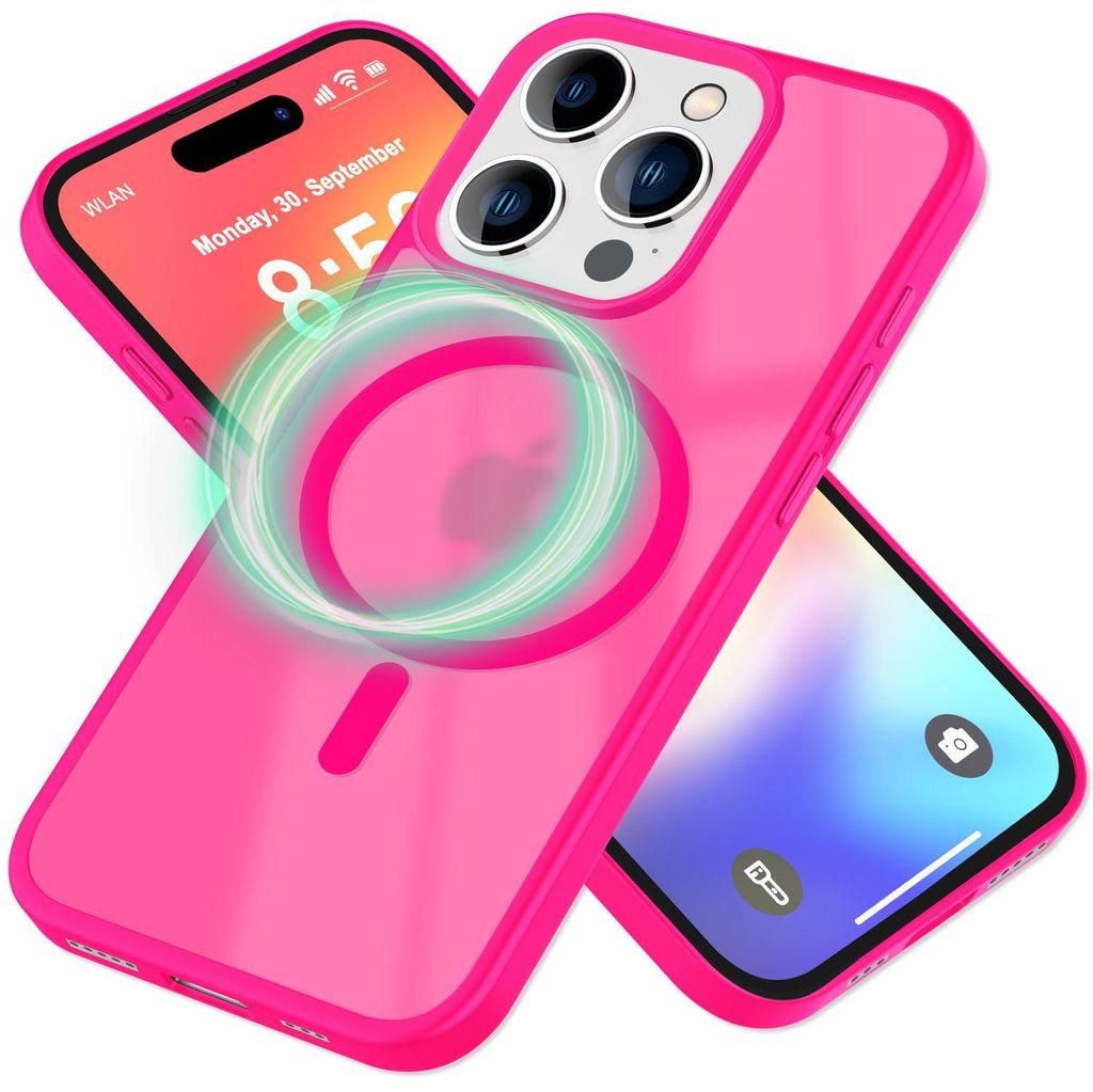 NALIA Magnet-Case für iPhone 16 Pro – Matt-Transparent & Produktbild 