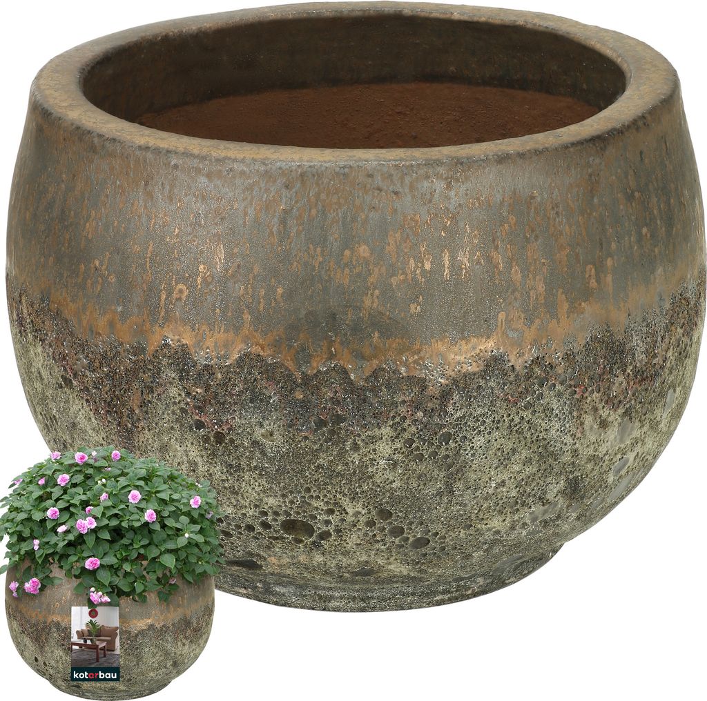 KOTARBAU® Keramický kvetináč Gold Výška 20 cm ⌀ 27 cm Obrázok produktu 