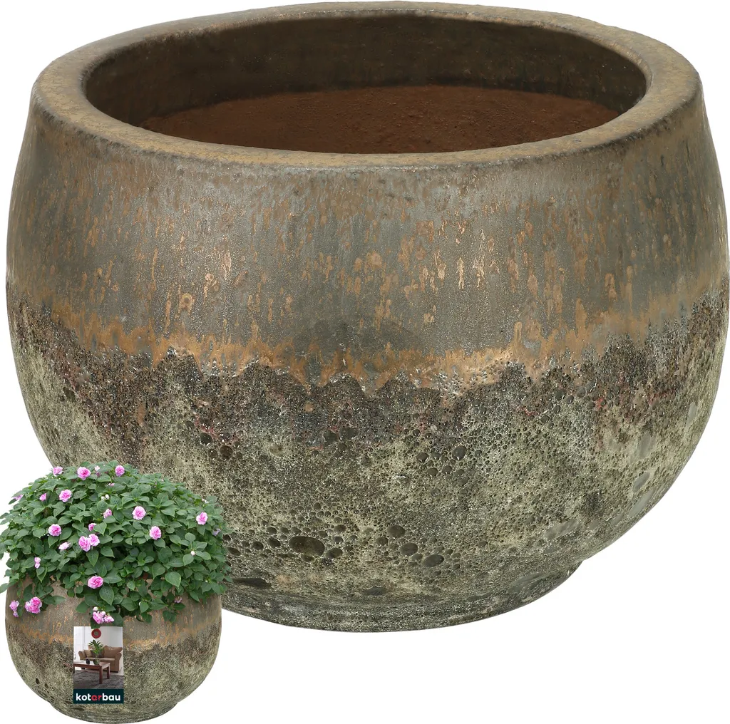 Sublimez vos plantes d'intérieur avec ce cache-pot doré de 27 x 20 cm