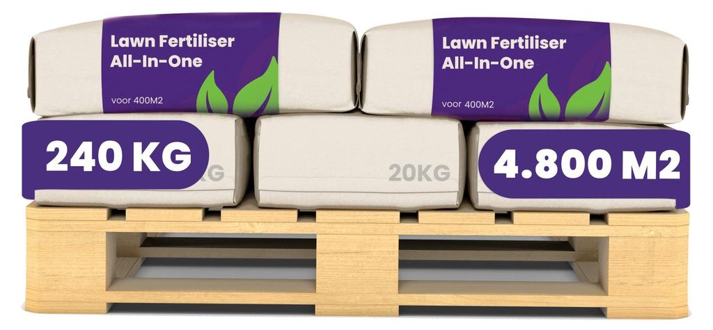Gazon-Dünger 240 KG (12 × 20 KG Säcke) - 4800 m2 - NPK 9-3-6 + 4MgO Granulat -Profi Rasendünger für Landschaftspflege, Sportplätze & große G...
