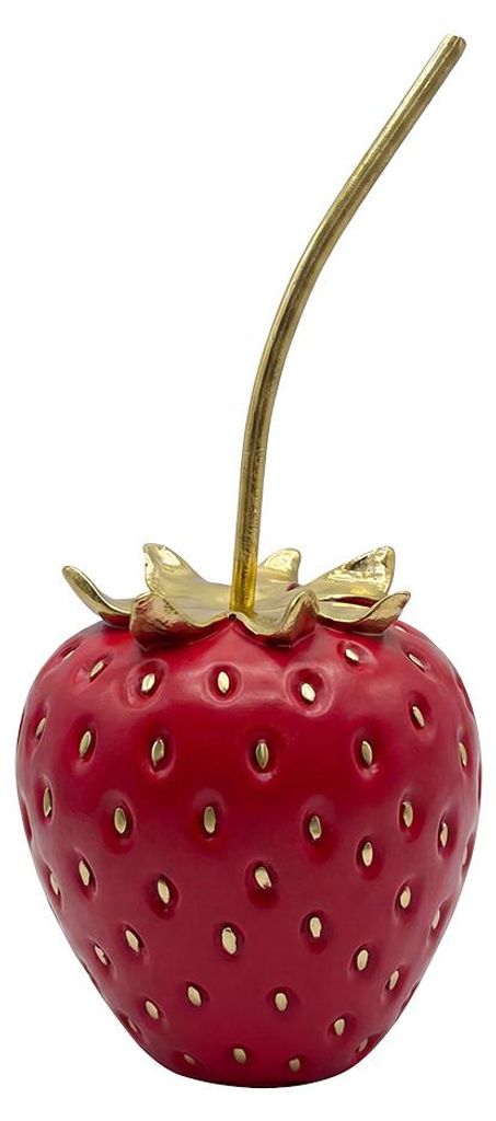 Clayre & Eef Dekoration Erdbeeren Rot Kunststoff Produktbild 