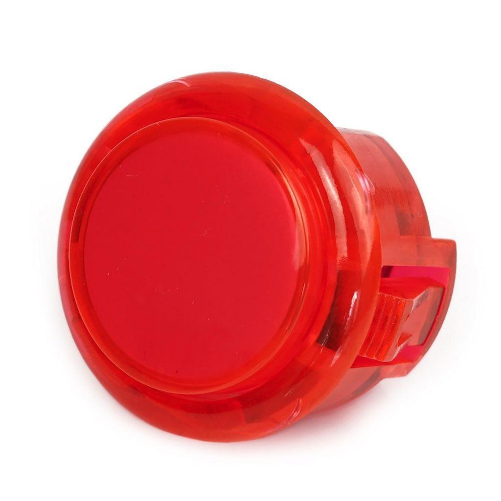 Arcade Button, 30mm, transparent - Farbe: rot