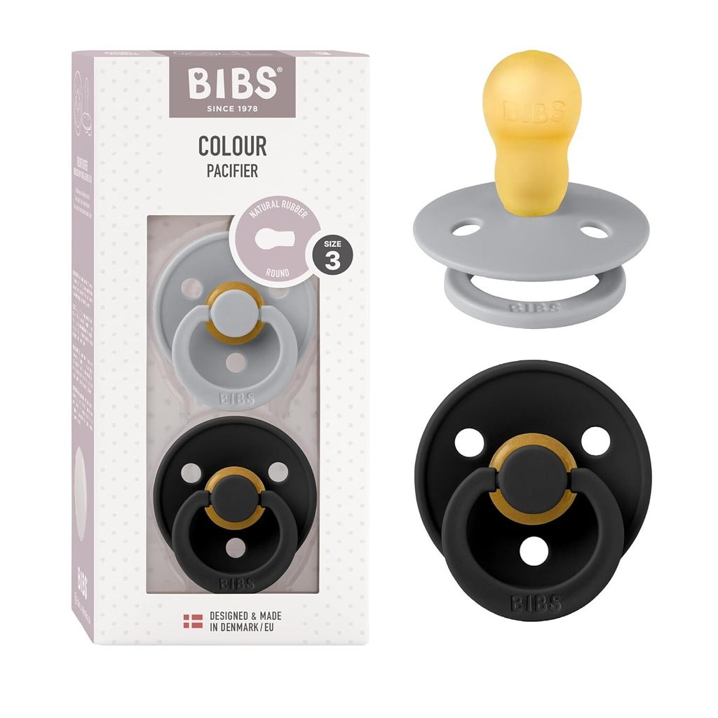BIBS, set de 2 chupetes de silicona, sin BPA, tetina con Imagen del producto 