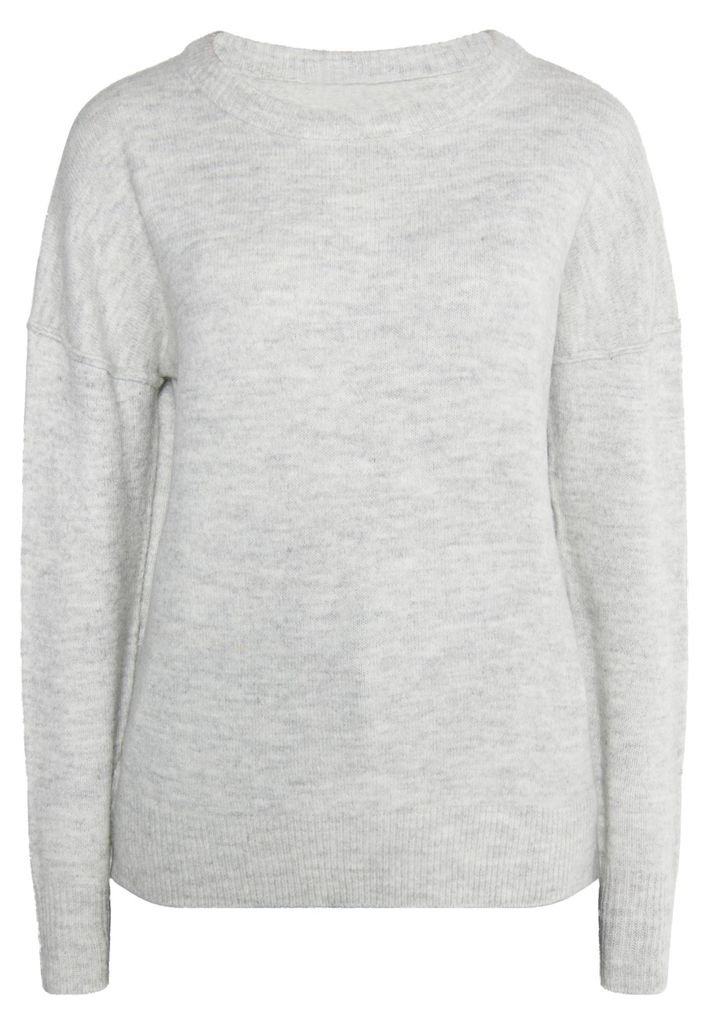 RISA damen strickpullover - grau melange, L
