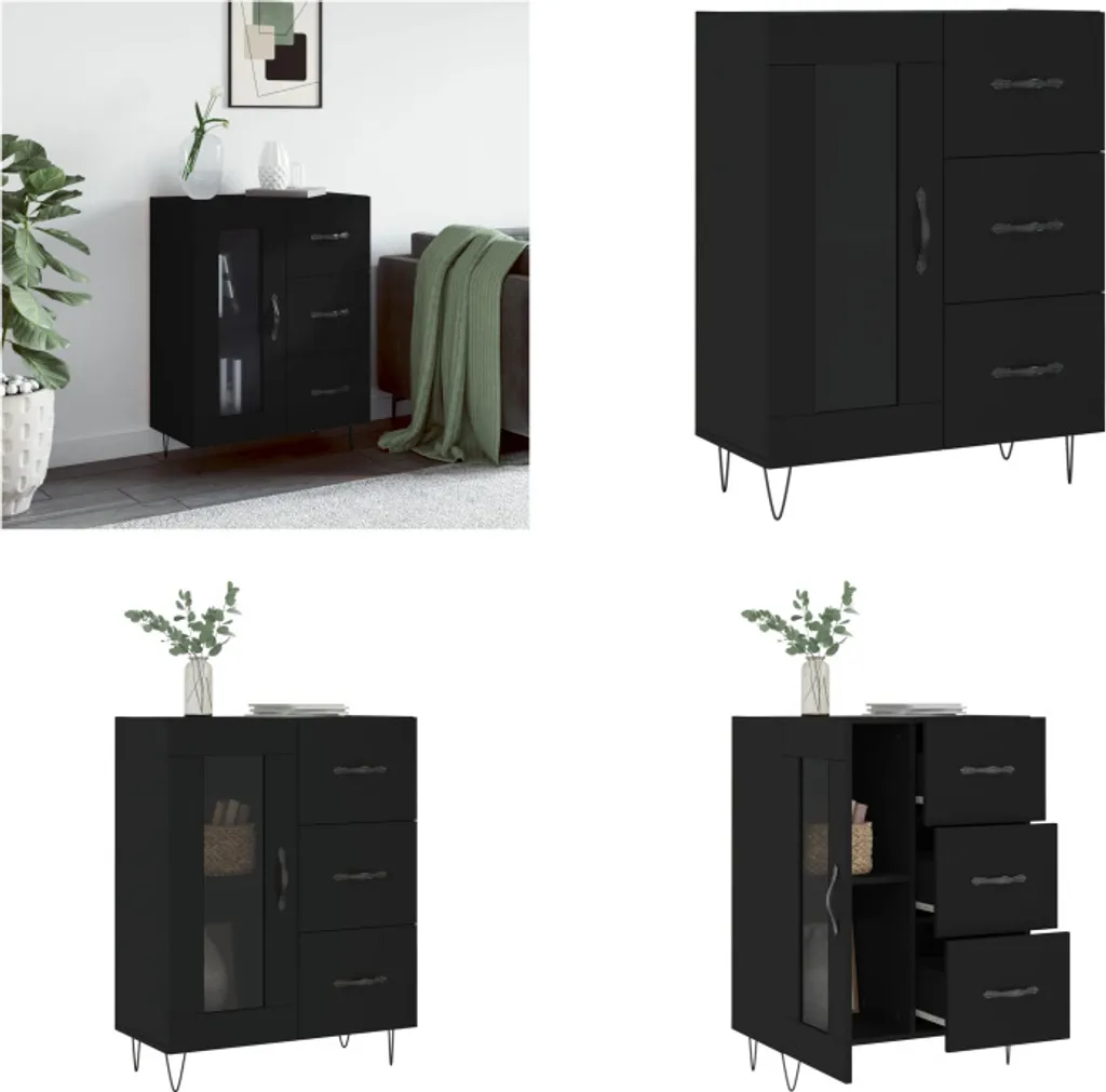 Armadio Credenza Nera 69,5 cm vidaXL | Mobile Multiuso in Legno