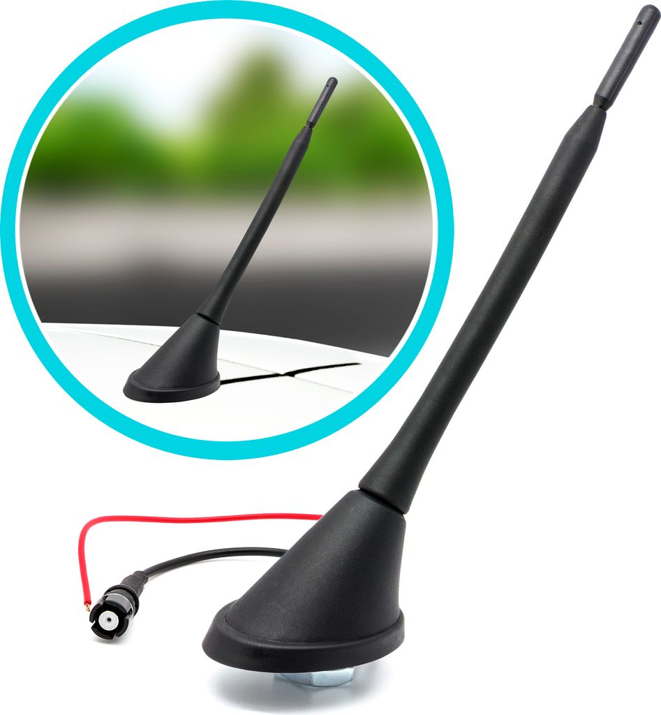 KFZ Stabantenne Dachantenne Raku 2 II M5 16cm Antennenfuss Sockel passend für Auto