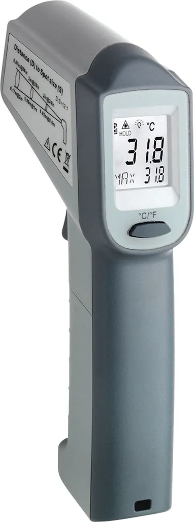 Thermomètre infrarouge 2 en 1 avec écran LCD couleur et alerte fièvre